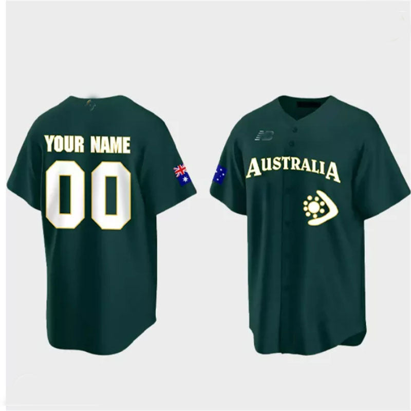 Custom 2023 World Baseball Classic Jersey C Green Stitches Baseball Jerseys
