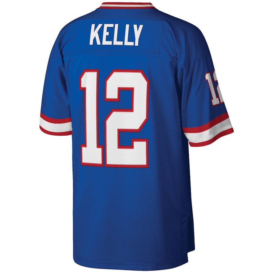 B.Bills #12 Jim Kelly Royal 1990 Legacy Replica Jersey Football Stitched American Jerseys