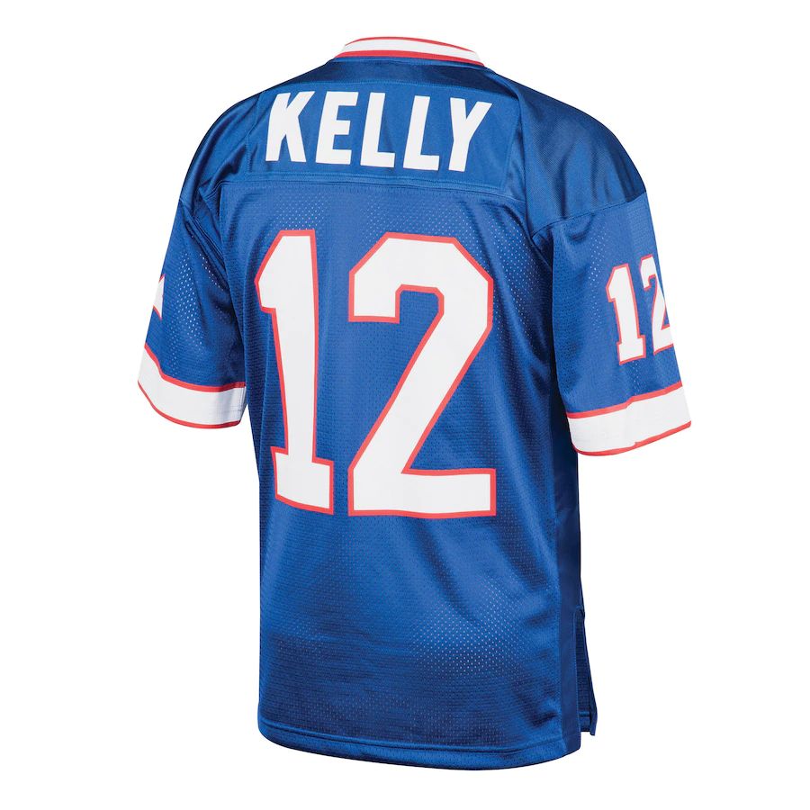 B.Bills #12 Jim Kelly Royal 1994 Authentic Throwback Retired Player Jersey Football Stitched American Jerseys