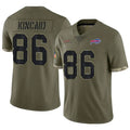 B.Bills #86 Dalton Kincaid Player Salute To Service Olive Football Jerseys