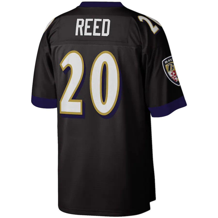 B.Ravens #20 Ed Reed Black Legacy Replica Jersey Stitched American Football Jerseys
