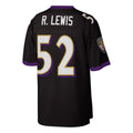 B.Ravens #52 Ray Lewis Black 2004 Authentic Throwback Retired Player Jersey Stitched American Football Jerseys