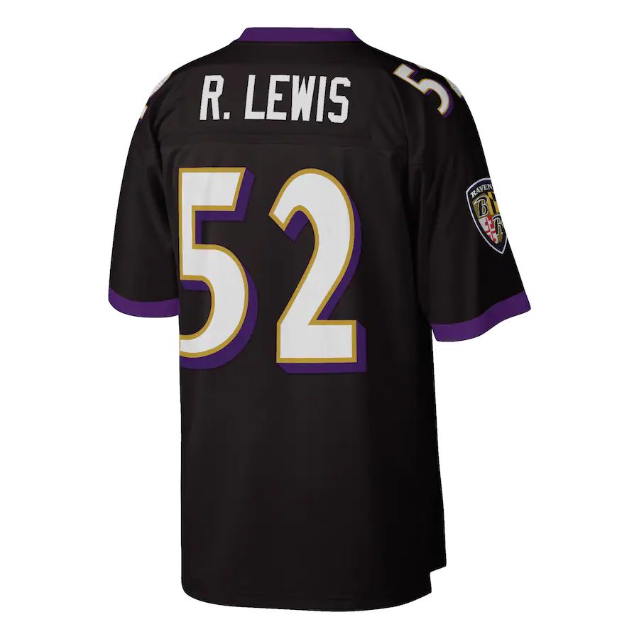 B.Ravens #52 Ray Lewis Black 2004 Authentic Throwback Retired Player Jersey Stitched American Football Jerseys
