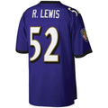 B.Ravens #52 Ray Lewis Purple Legacy Replica Jersey Stitched American Football Jerseys