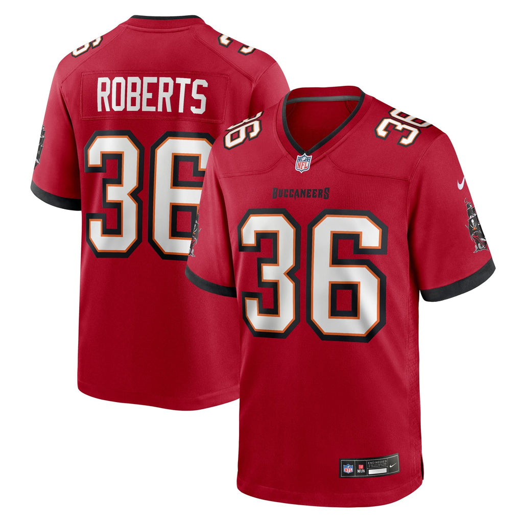 Tampa Bay Buccaneers JJ Roberts Red Team Game Jersey