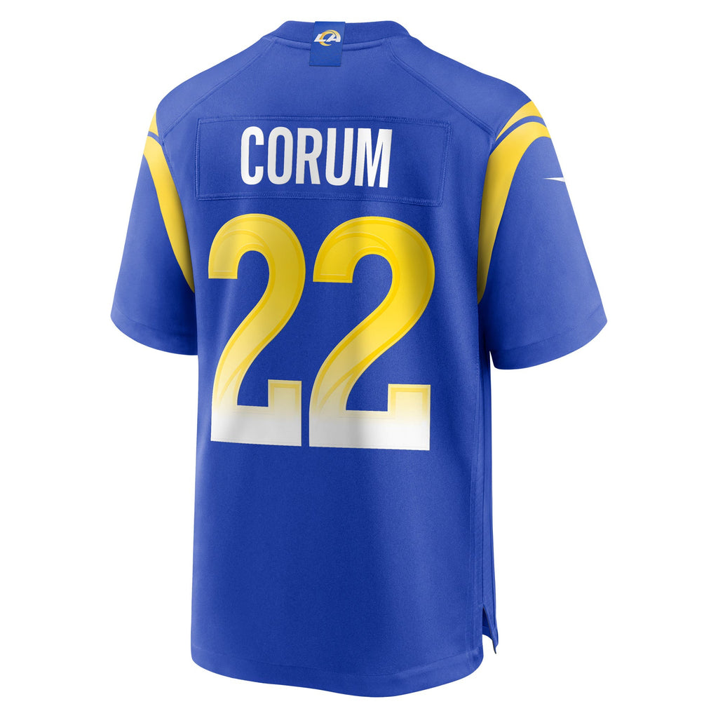 Los Angeles Rams Blake Corum Royal Game Player Jersey