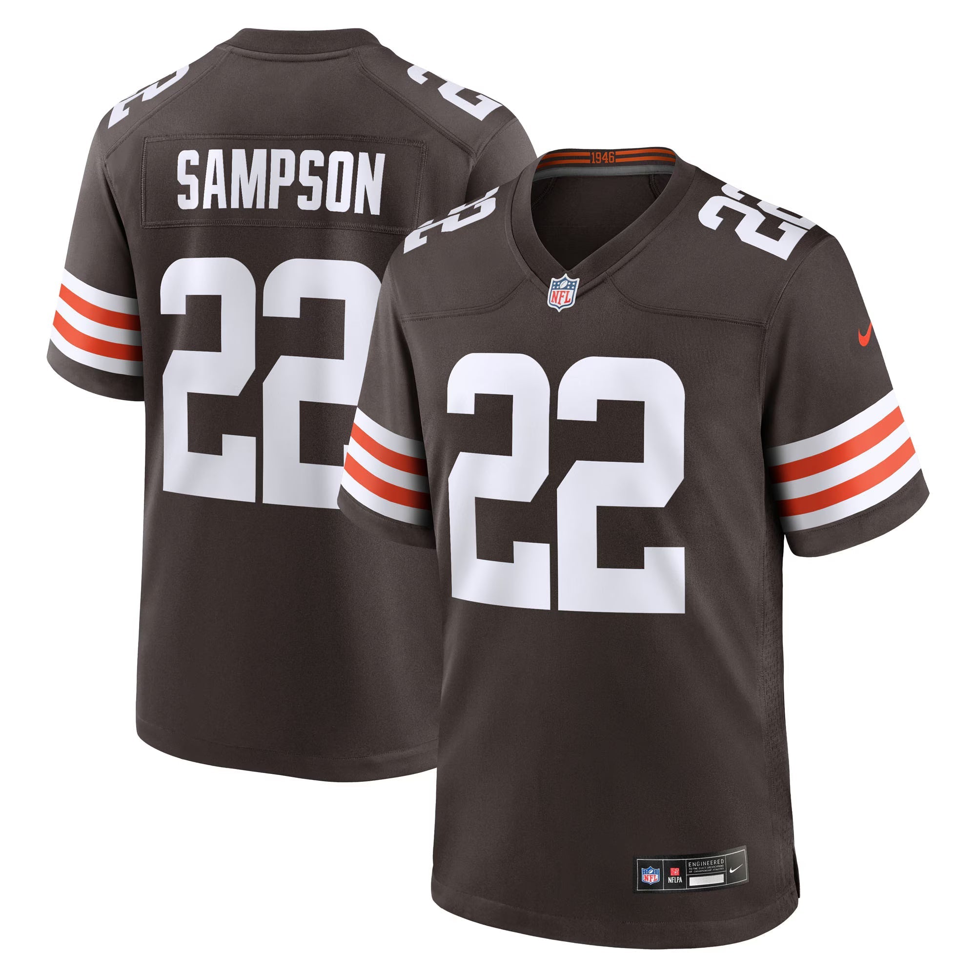 Cleveland Browns Dylan Sampson Brown Team Game Jersey