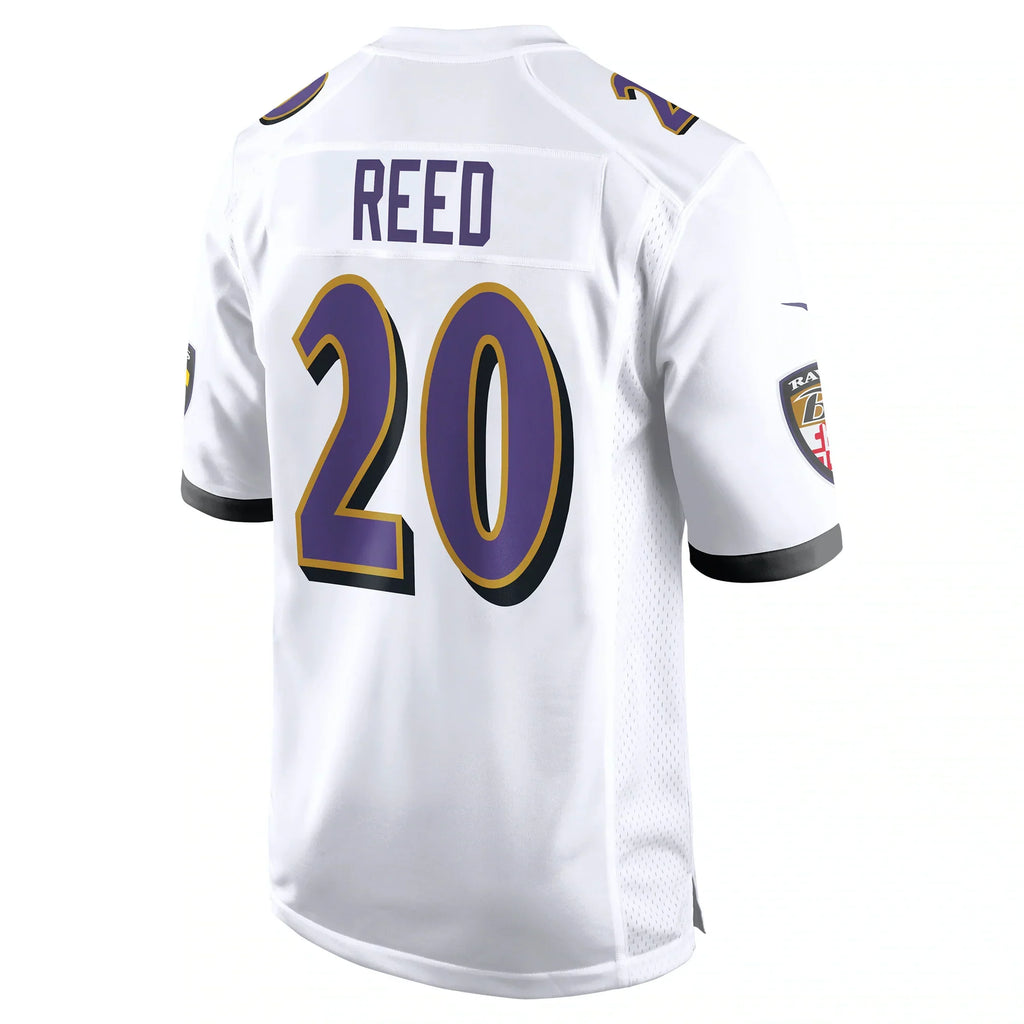 Baltimore Ravens Ed Reed White Retired Player Game Jersey