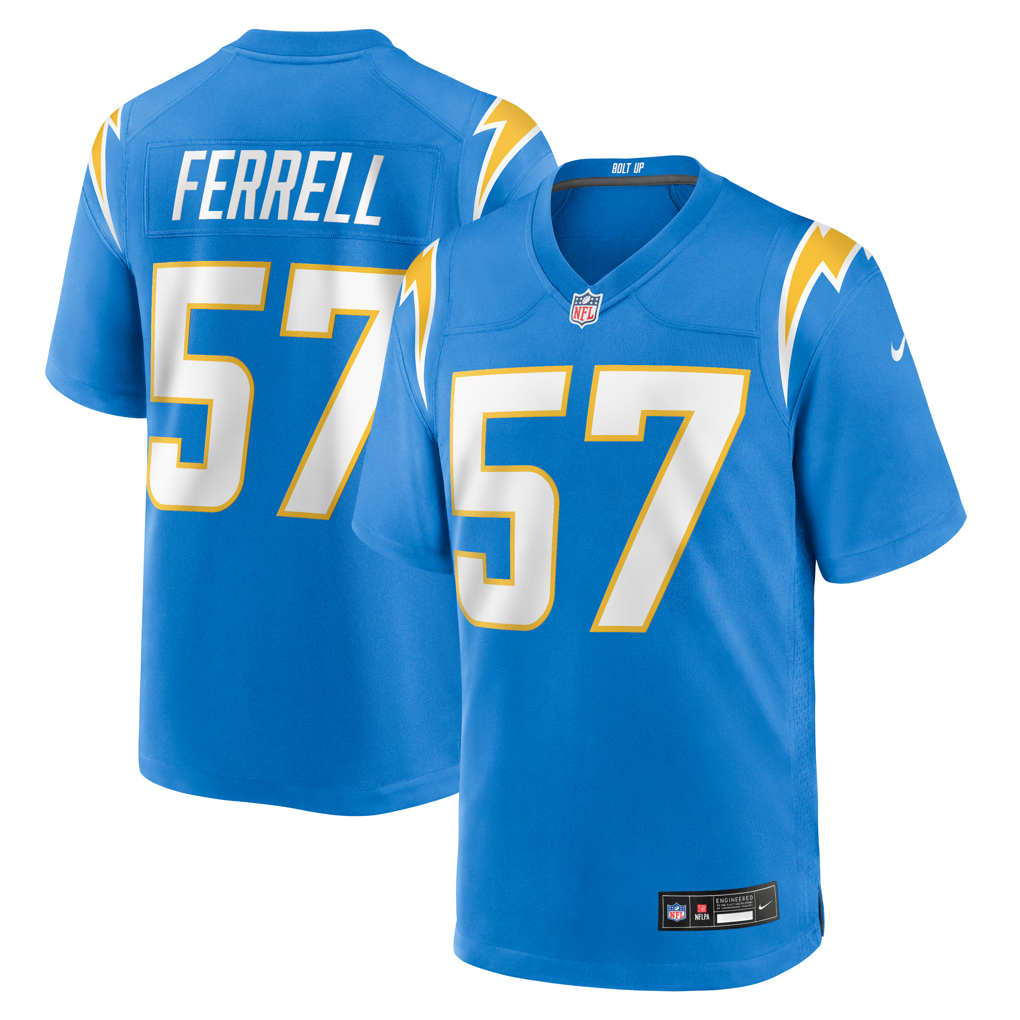 Los Angeles Chargers Clelin Ferrell Powder Blue Team Game Jersey