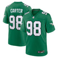 Philadelphia Eagles Jalen Carter Kelly Green Alternate Game Jersey