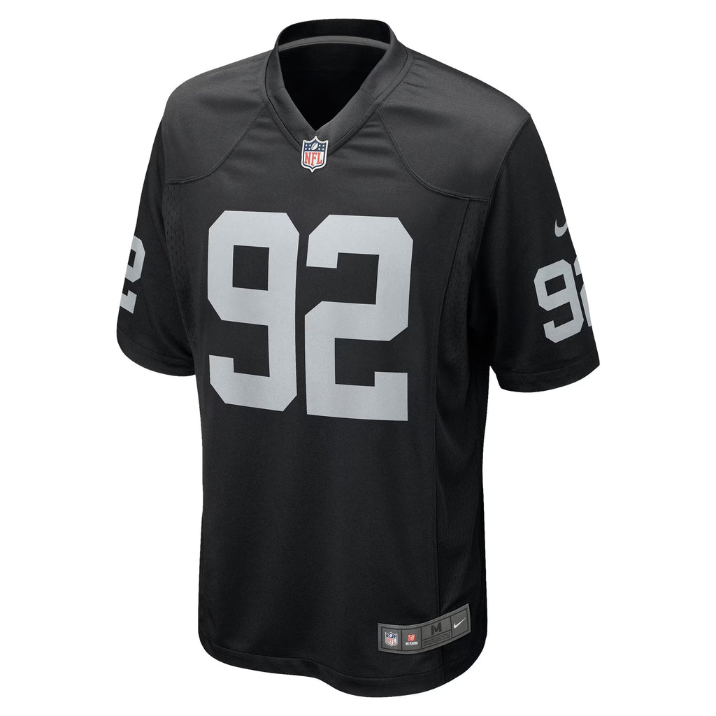 Las Vegas Raiders Richard Seymour Black Retired Player Game Jersey