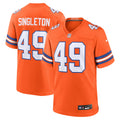 Denver Broncos Alex Singleton Orange Alternate Game Jersey