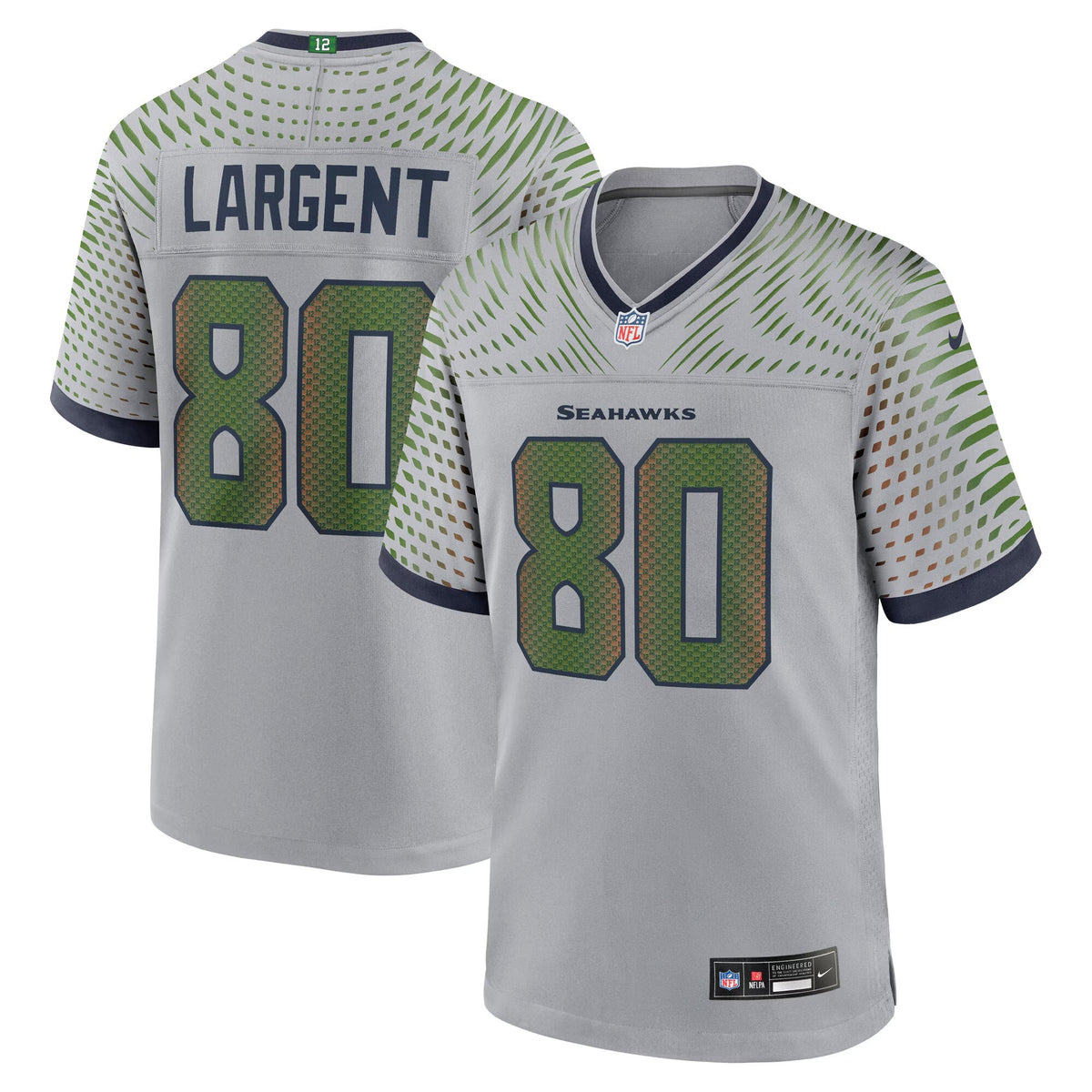 Seattle Seahawks Steve Largent Wolf Gray 2025 Rivalries Collection Retired Player Game Jersey
