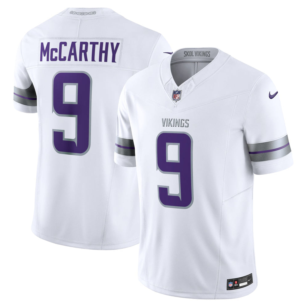 Minnesota Vikings J.J. McCarthy White Vapor F.U.S.E. Limited Jersey
