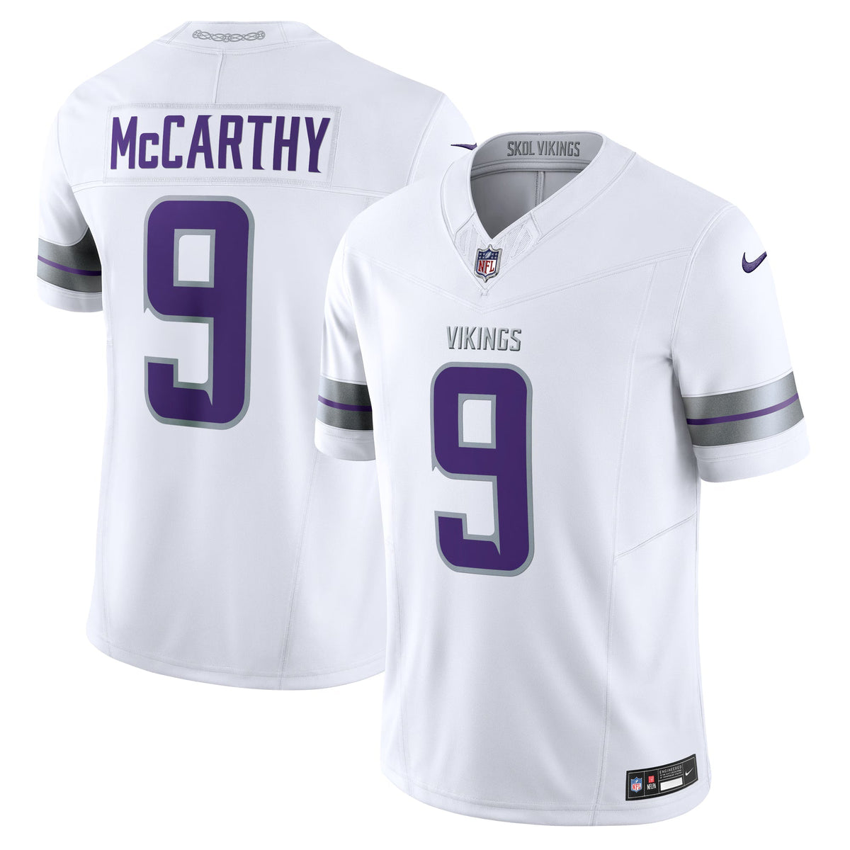 Minnesota Vikings J.J. McCarthy White Vapor F.U.S.E. Limited Jersey
