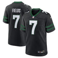 New York Jets Justin Fields Stealth Black Game Jersey