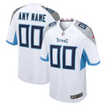 Tennessee Titans White Custom Game Jersey