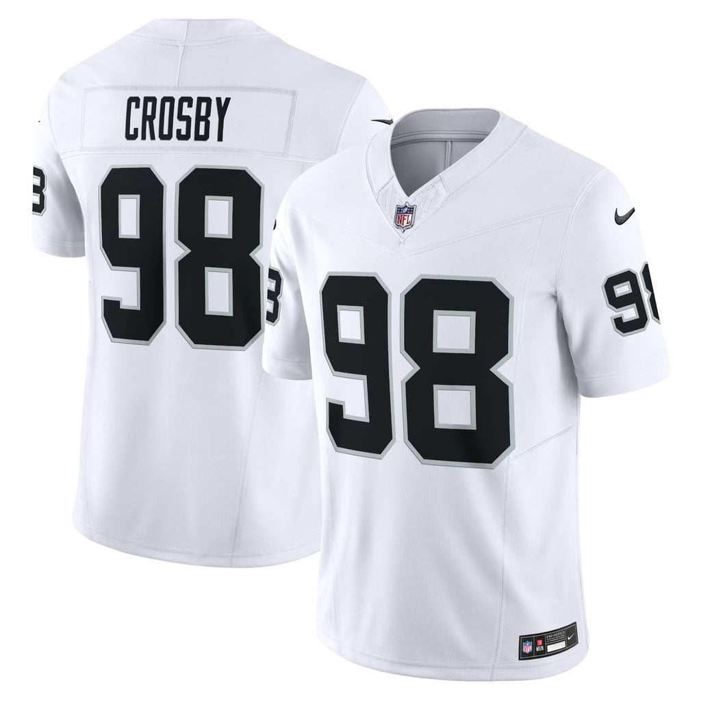 Las Vegas Raiders Maxx Crosby White Vapor F.U.S.E. Limited Jersey