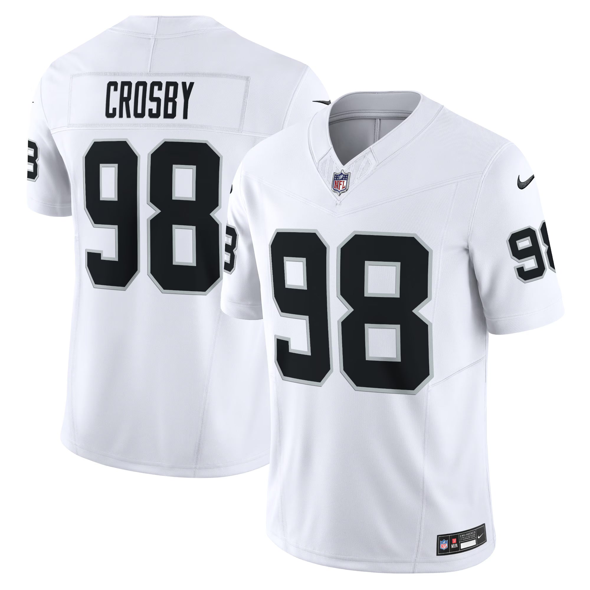 Las Vegas Raiders Maxx Crosby White Vapor F.U.S.E. Limited Jersey
