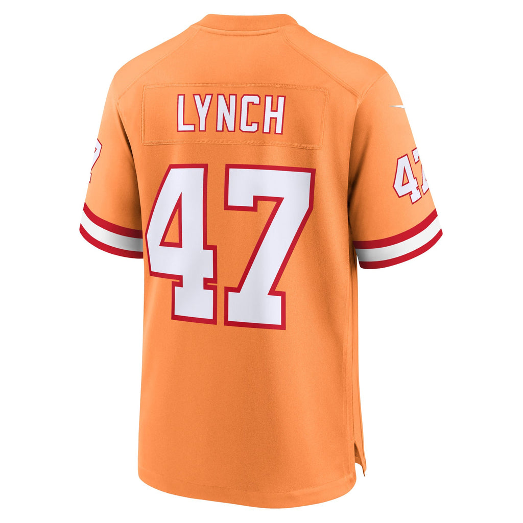 Tampa Bay Buccaneers John Lynch Orange Throwback Game Jersey