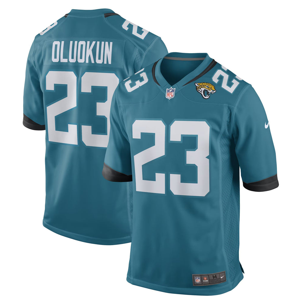 Jacksonville Jaguars Foyesade Oluokun Teal Game Player Jersey