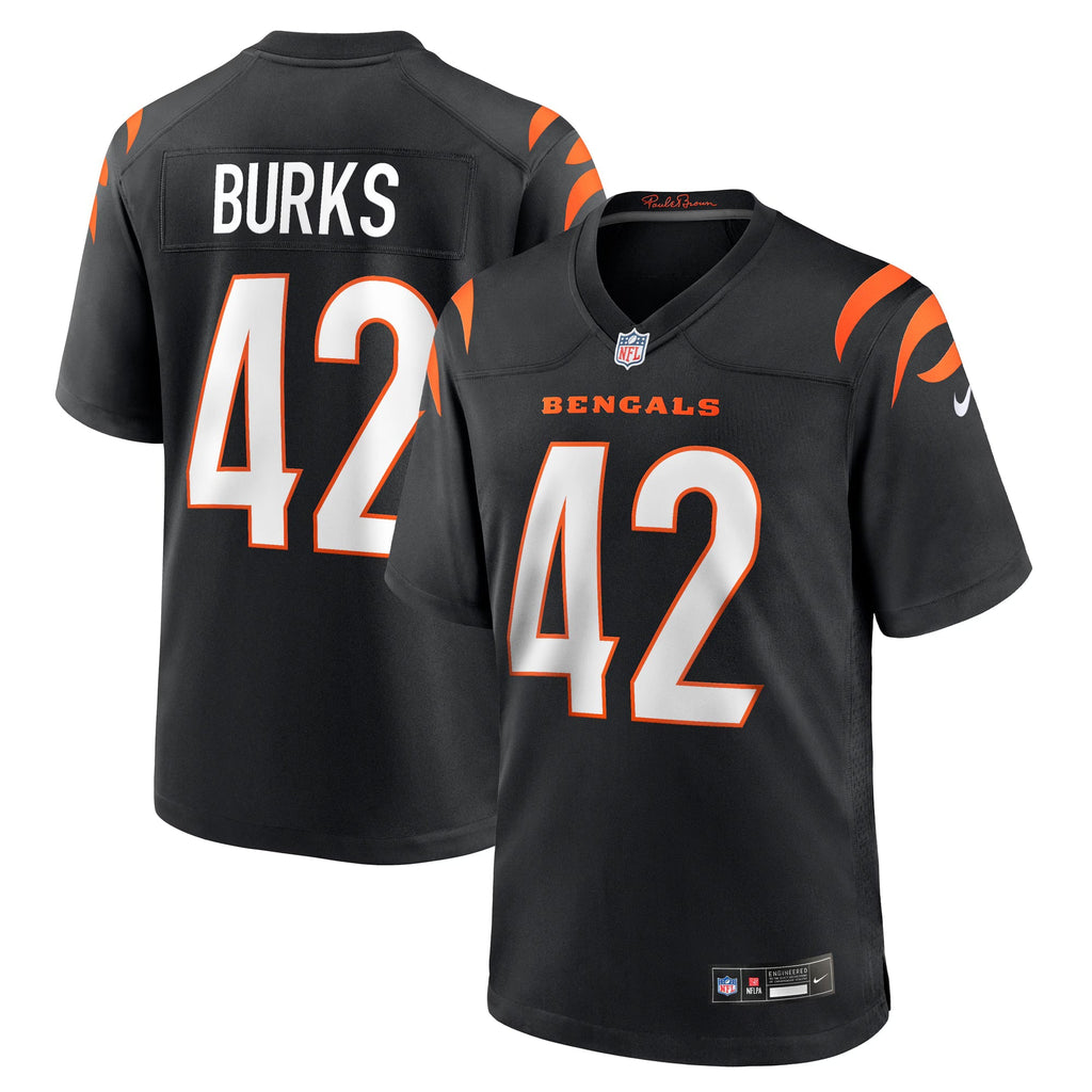 Cincinnati Bengals Oren Burks Black Team Game Jersey