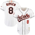Baltimore Orioles #8 Cal Ripken White Home Authentic Jersey Baseball Jerseys