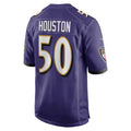 B.Ravens #50 Justin Houston Purple Game Jersey Stitched American Football Jerseys