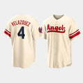 Baseball Jerseys Los Angeles Angels #4 Andrew Velazquez Cream Stitched 2022 City Connect Jersey Men Youth Women