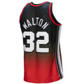 P.Trail Blazers #32 Bill Walton 1976-77 Hardwood Classics Fadeaway Swingman Player Jersey Red-Black Stitched American Basketball Jersey
