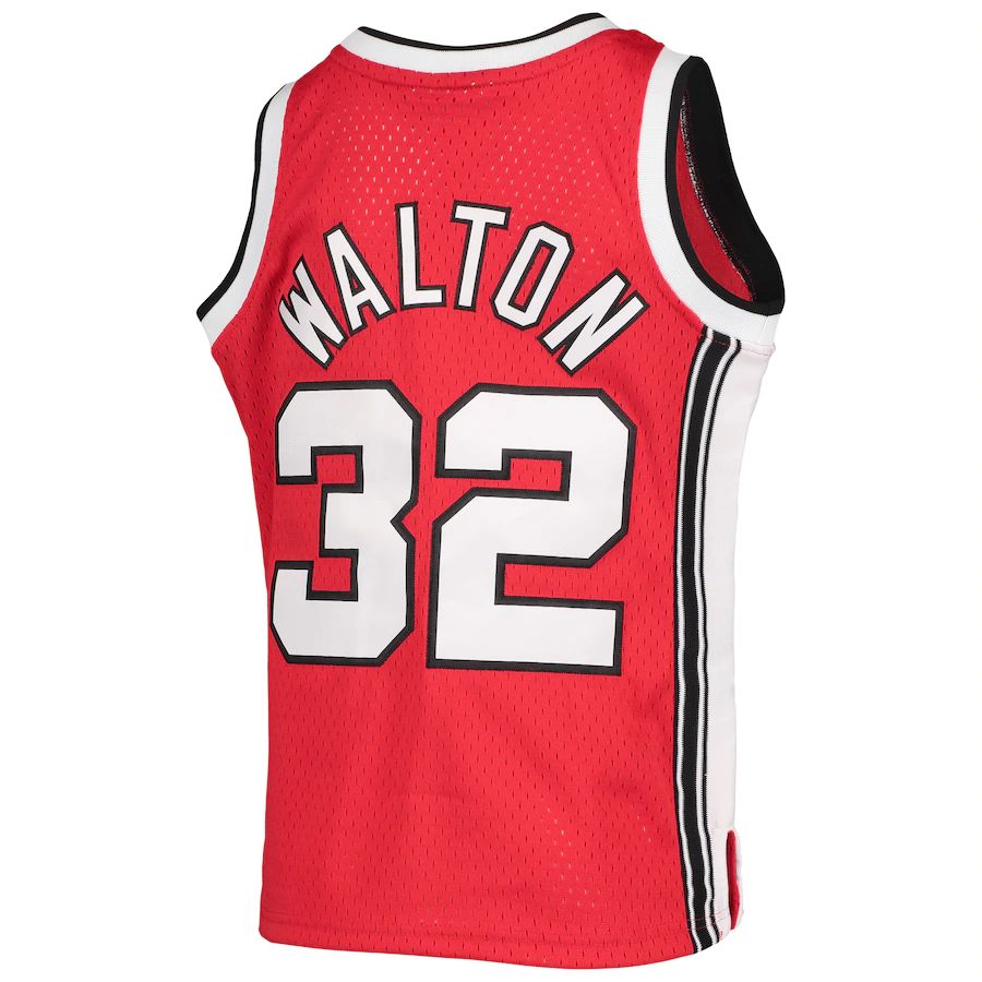 P.Trail Blazers #32 Bill Walton 1976-77 Hardwood Classics Fadeaway Swingman Player Jersey Red Stitched American Basketball Jersey