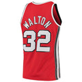 P.Trail Blazers #32 Bill Walton 1976-77 Hardwood Classics Swingman Player Jersey Red Stitched American Basketball Jersey