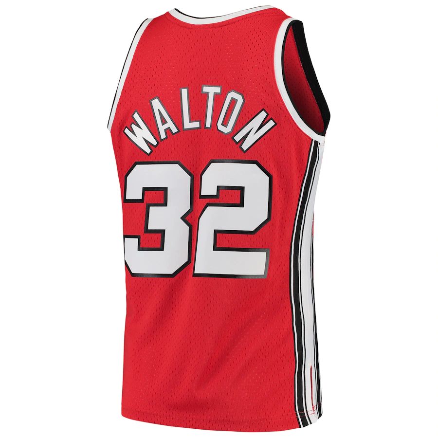 P.Trail Blazers #32 Bill Walton 1976-77 Hardwood Classics Swingman Player Jersey Red Stitched American Basketball Jersey