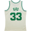B.Celtics #33 Larry Bird Chainstitch Swingman Jersey - Cream Stitched American Basketball Jersey