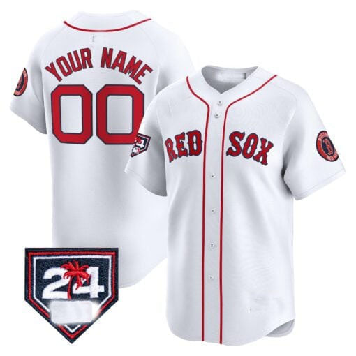 Custom Boston Red Sox 2024 Spring Training Patch Vapor Premier LimitedC All Stitched Baseball Jersey