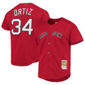 Boston Red Sox #34 David Ortiz Red Cooperstown Collection Mesh Batting Practice Jersey Baseball Jerseys