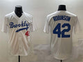 Brooklyn Dodgers #42 Jackie Robinson White Stitched Baseball Jersey