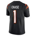 C.Bengals #1 Ja'Marr Chase Black Vapor Untouchable Limited Stitched American Football Jerseys