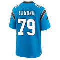 C.Panthers #79 Ikem Ekwonu Blue Game Stitched American Football Jerseys