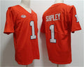C.Tigers #1 Will Shipley Orange Stitched Football Jersey College Jerseys
