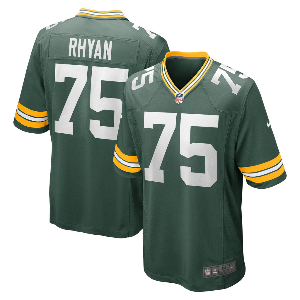 Green Bay Packers Sean Rhyan Green Game Player Jersey