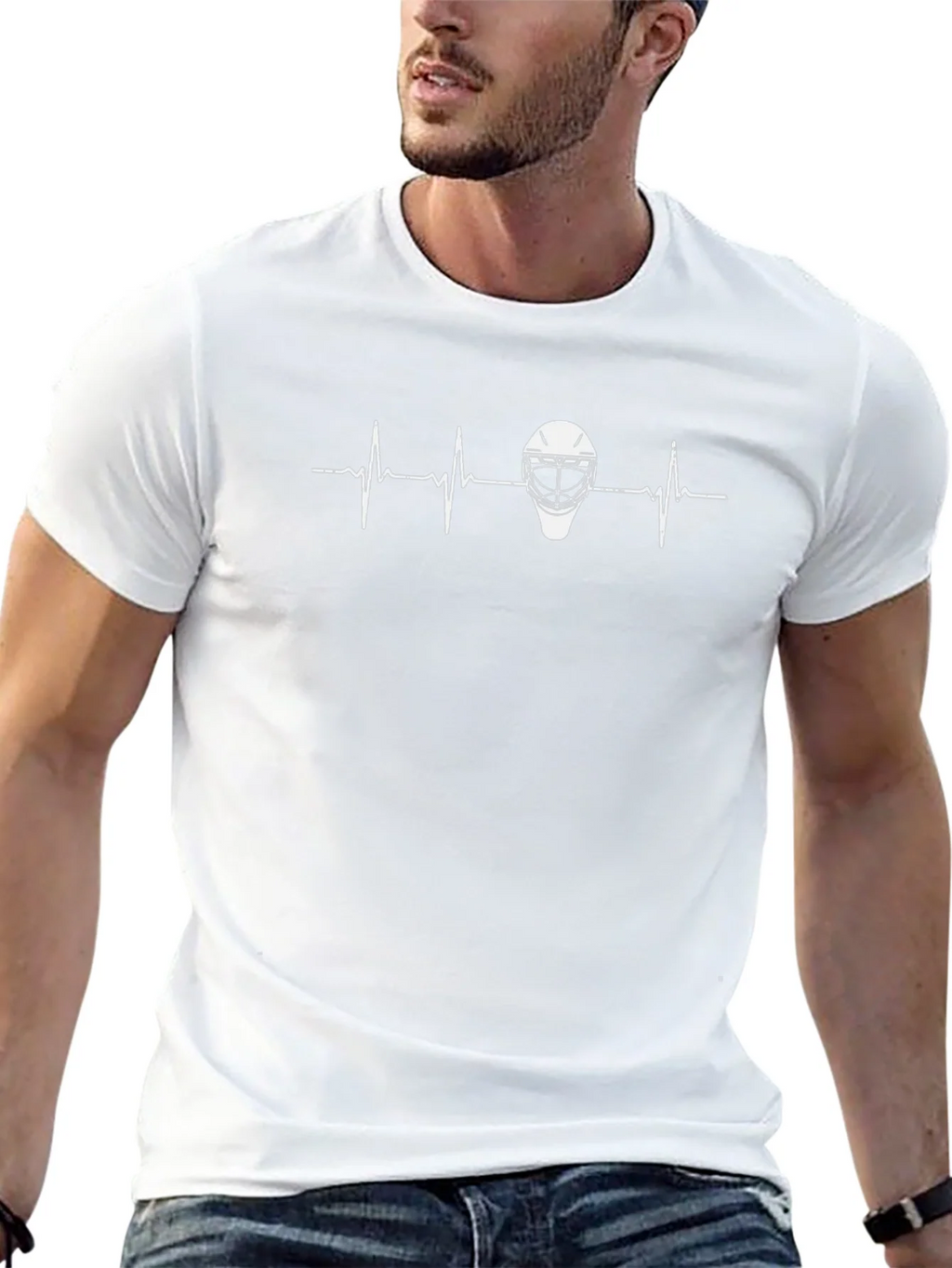 Hockey Goalie Heartbeat T-Shirt