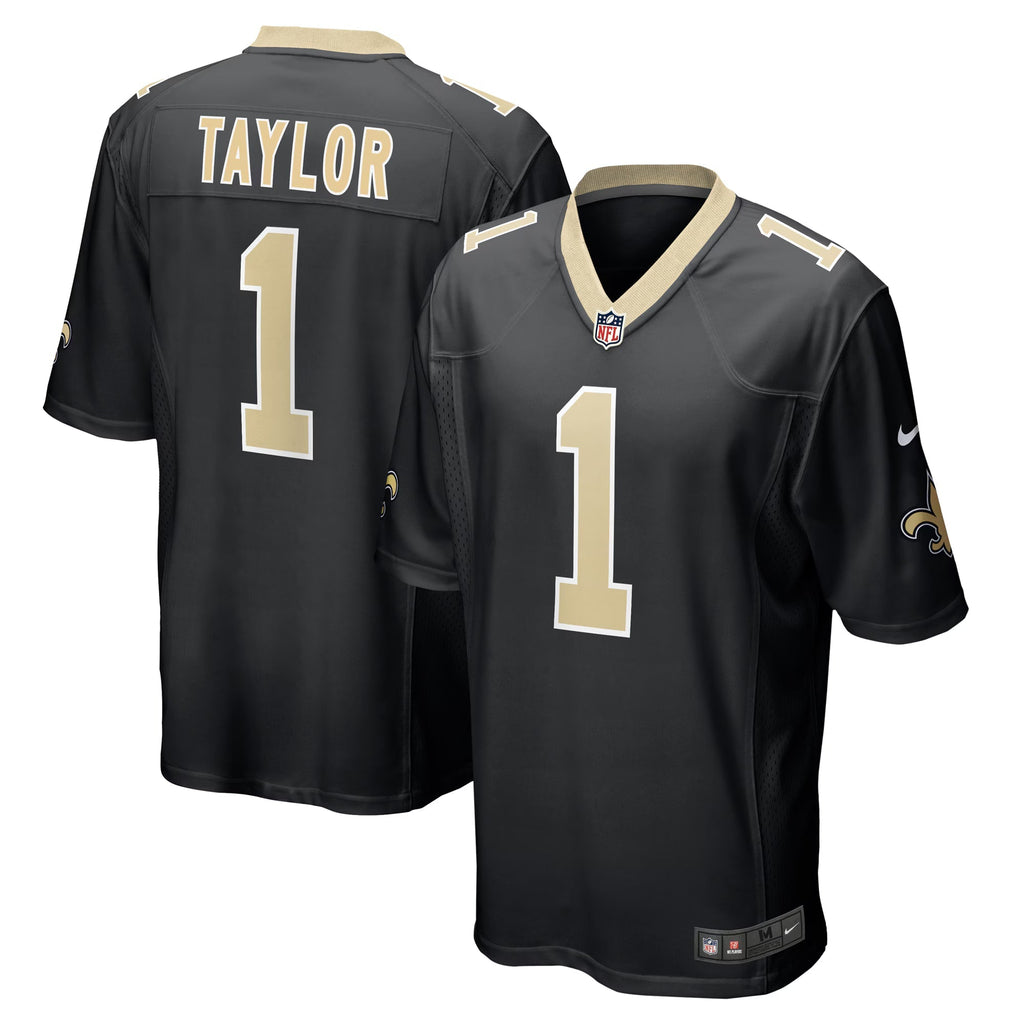 New Orleans Saints Alontae Taylor Black Team Game Jersey