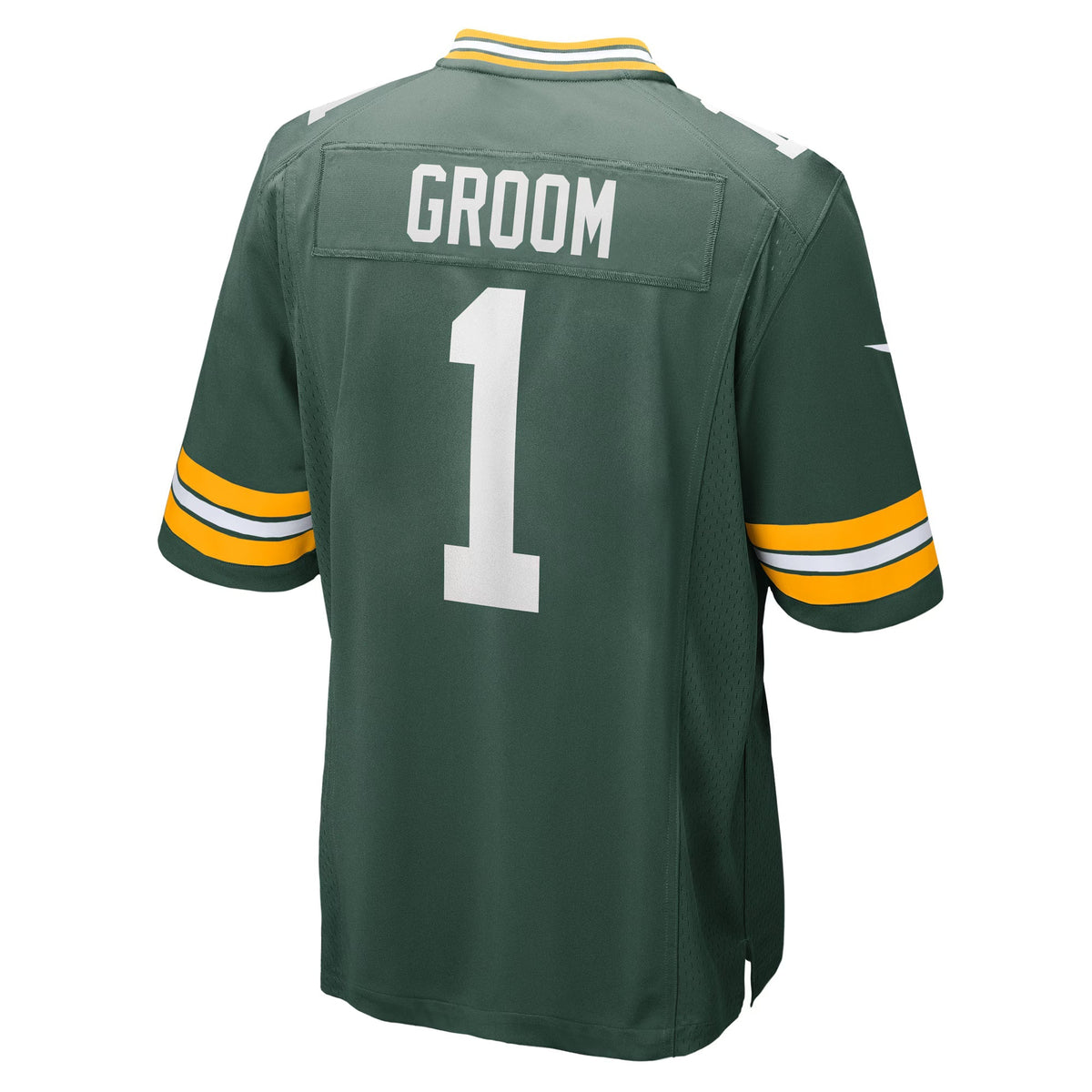 Green Bay Packers Number 1 Groom Green Game Jersey