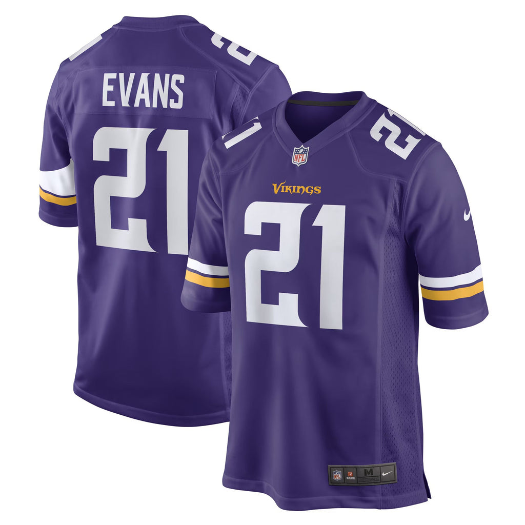 Minnesota Vikings Akayleb Evans Purple Game Player Jersey