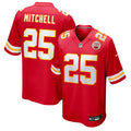 Kansas City Chiefs Elijah Mitchell Red Team Game Jersey