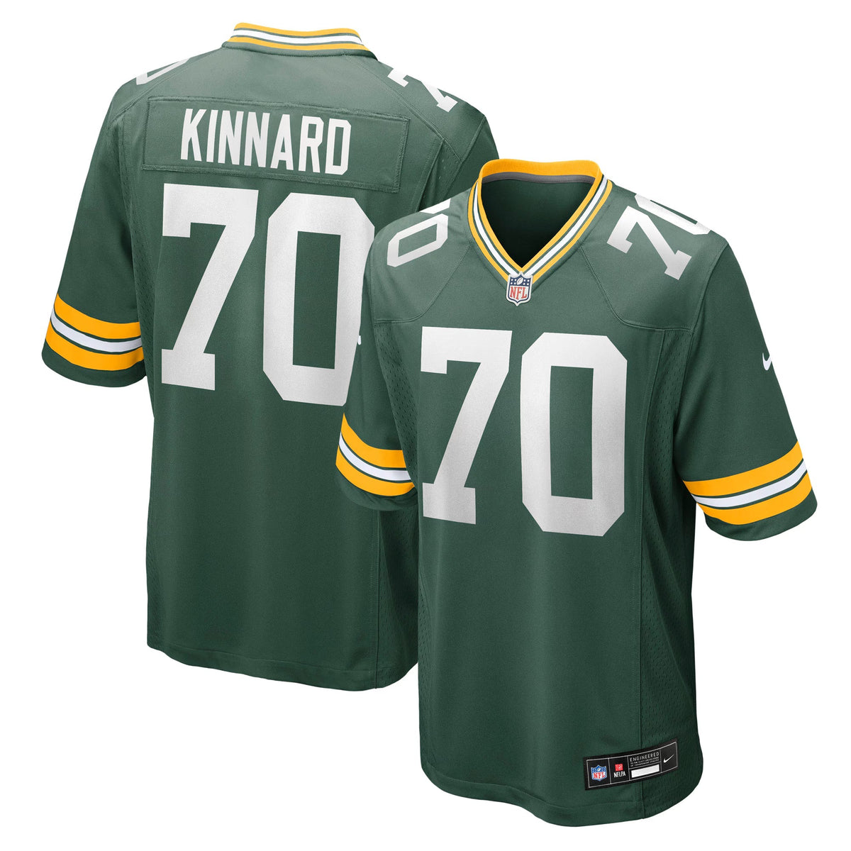 Green Bay Packers Darian Kinnard Green Team Game Jersey