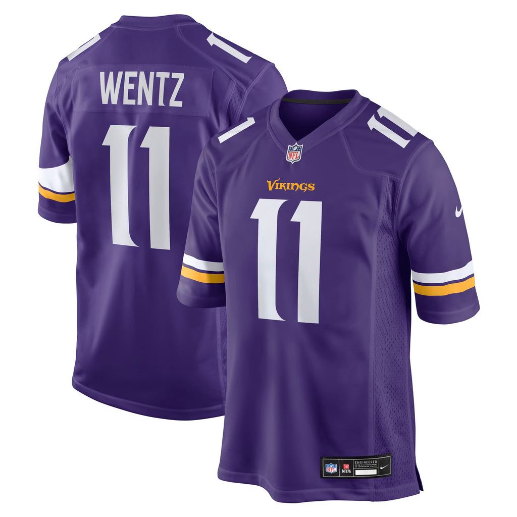 Minnesota Vikings Carson Wentz Purple Team Game Jersey
