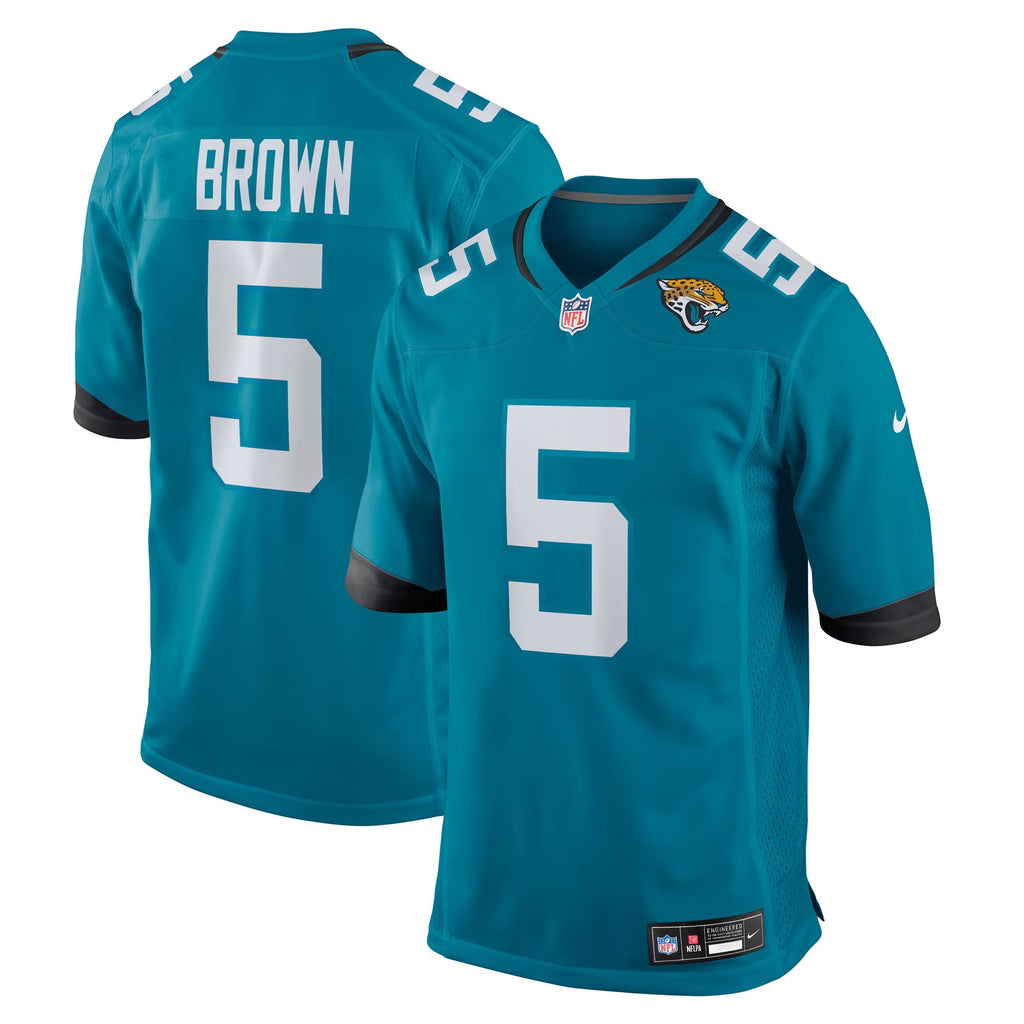 Jacksonville Jaguars Dyami Brown Teal Team Game Jersey