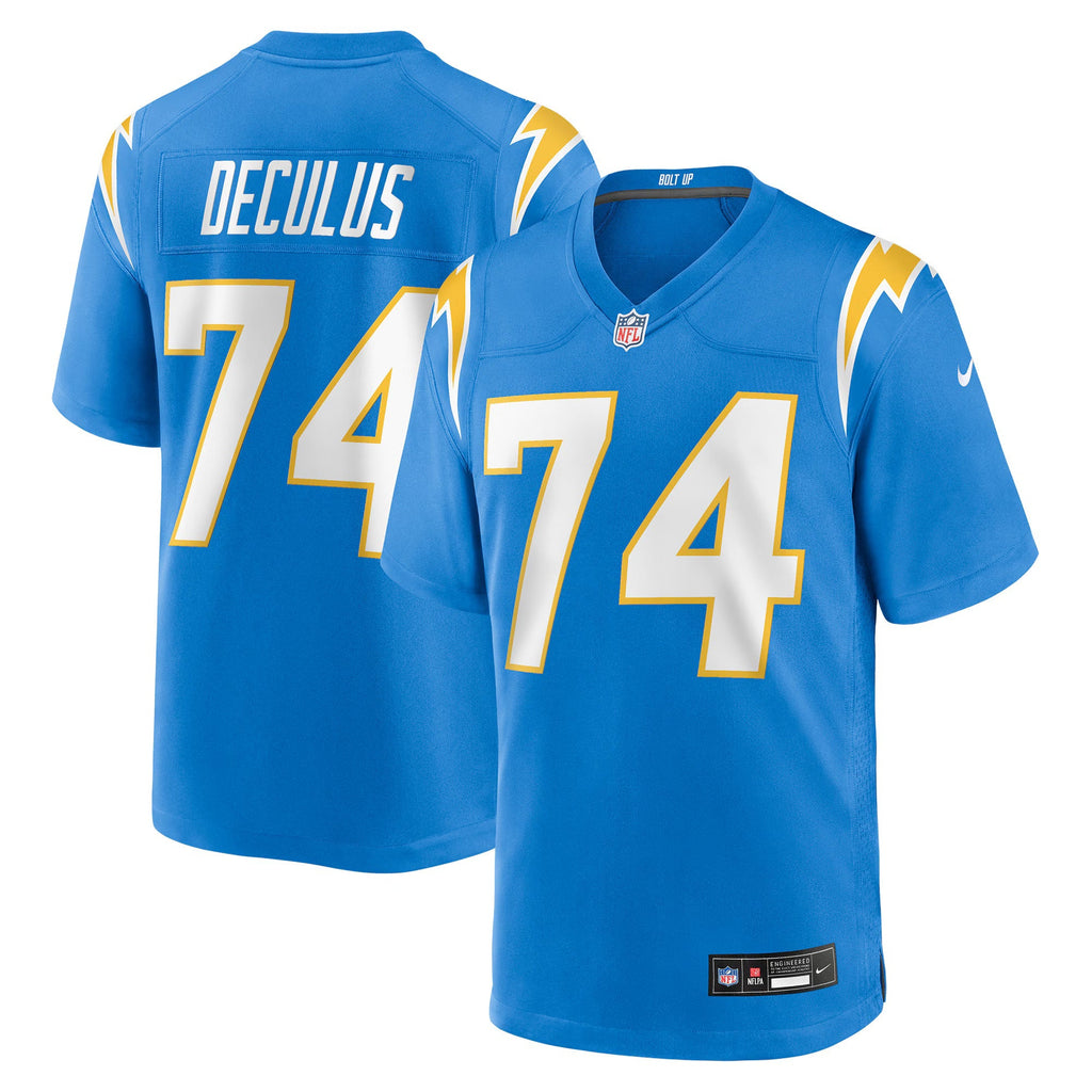 Los Angeles Chargers Austin Deculus Powder Blue Team Game Jersey